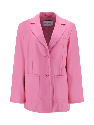 Shop Stand Studio Keeva Long Sleeved Blazer In Pink