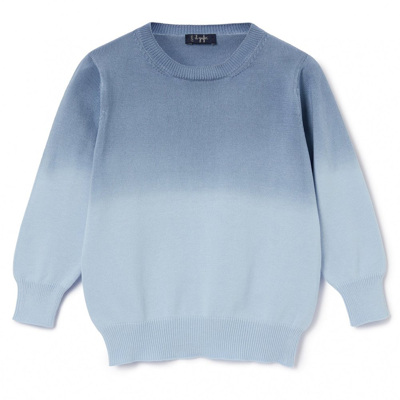 Shop Il Gufo Gradient Effect Knitted Jumper In Blue