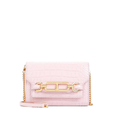 Shop Tom Ford Embossed Mini Shoulder Bag In Pink
