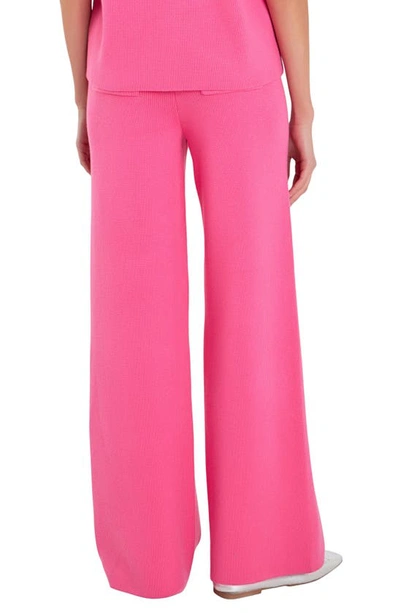 English Factory Flare Leg Sweater Pants In Pink