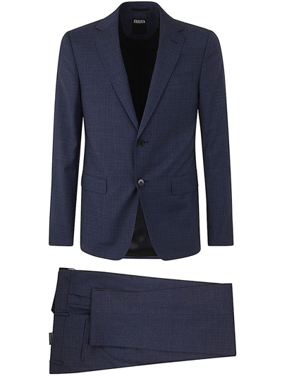 Shop Z Zegna Single Breasted Two In Blue