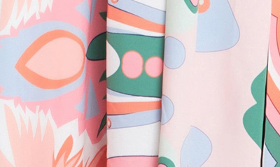 English Factory Abstract Print Empire Waist Maxi Dress In Pink Multi