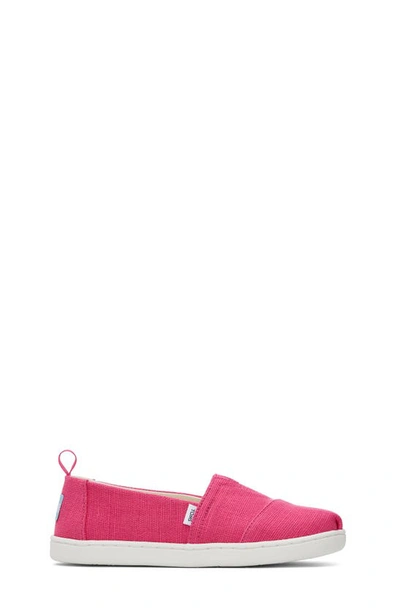 Shop Toms Kids' Alpargata Sneaker In Bright Pink