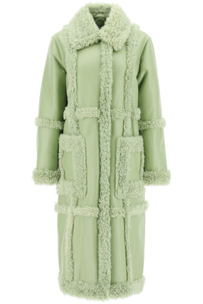 Shop Stand Studio Patrice Long Sleeved Coat In Green