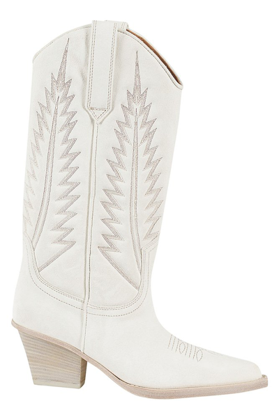 Shop Paris Texas Rosario Embroidered Boots In White