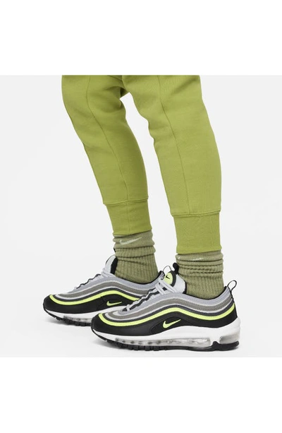 Shop Nike Kids' Sportswear Tech Fleece Joggers In Pear/ Black/ Black