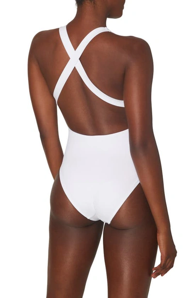 Shop Andie The Tulum One-piece Swimsuit In White