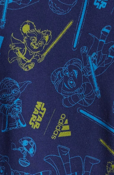 Shop Adidas Originals X Star Wars™ Kids' Young Jedi T-shirt In Dark Blue/ Multicolor