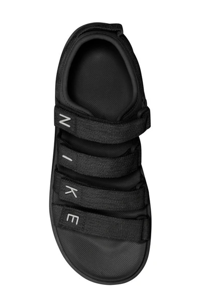 Shop Nike Icon Classic Platform Sandal In Black/ White/ Black