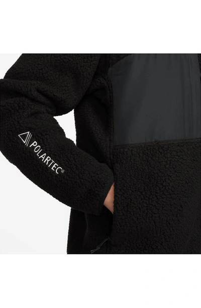 Shop Nike Acg Arctic Wolf Polartec® Fleece Jacket In Black/ Anthracite/ White