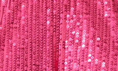 Endless Rose Sequin Shoulder Pad Top In Fuchsia