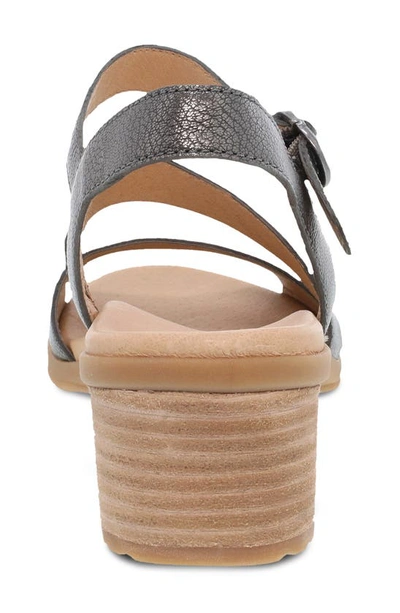 Shop Dansko Tansy Ankle Strap Sandal In Gunmetal