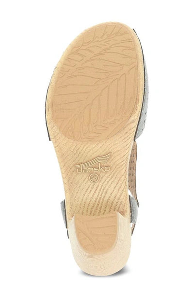 Shop Dansko Teagan Slingback Peep Toe Sandal In Gunmetal