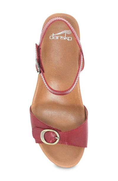 Shop Dansko Arielle Wedge Sandal In Red
