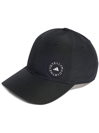 Shop Adidas By Stella Mccartney Logo Baseball Cap In Black