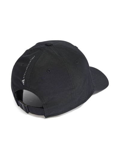 Shop Adidas By Stella Mccartney Logo Baseball Cap In Black