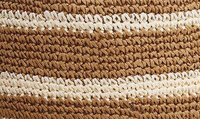 Rag & Bone Frills Striped Rollable Bucket Hat In Ivory/ Beige