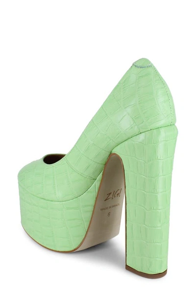 Zigi Giorgia Platform Pump In Nile Green