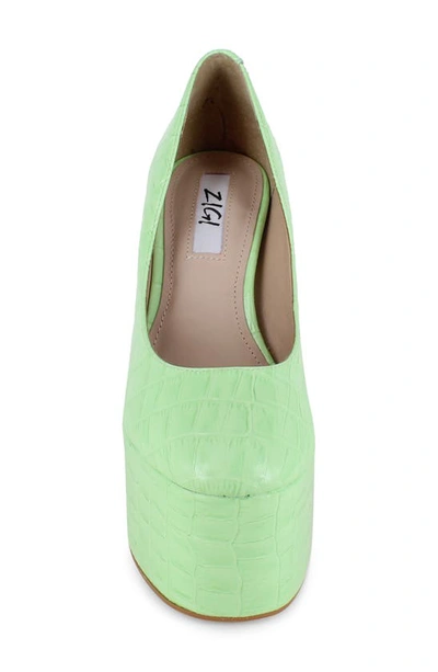 Zigi Giorgia Platform Pump In Nile Green