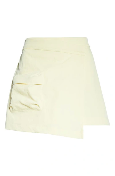 Nike Faux Wrap Skort In Lemon Chiffon/ Alabaster