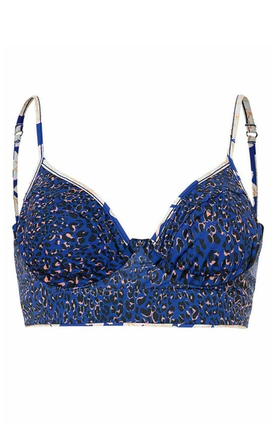Shop Maaji Blue Bouquet Milany Reversible Underwire Bikini Top
