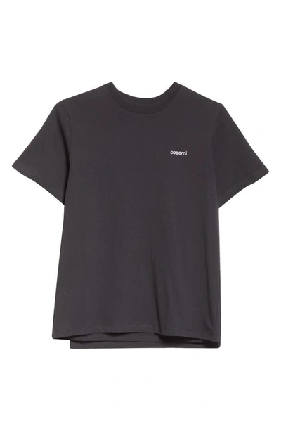 Shop Coperni Cotton Cape Logo T-shirt In Black