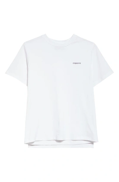 Shop Coperni Cotton Cape Logo T-shirt In Optic White
