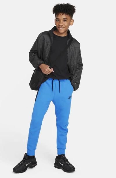 Shop Nike Kids' Tech Fleece Joggers In Light Photo Blue/ Black/ Black