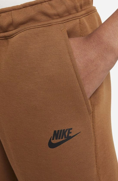 Shop Nike Kids' Tech Fleece Joggers In Light British Tan/ Black