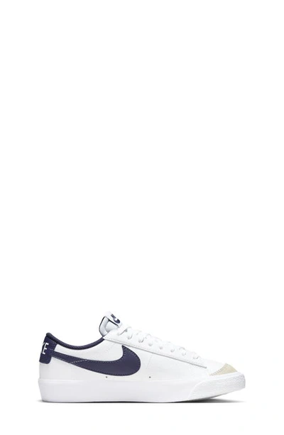 Shop Nike Kids' Blazer Low '77 Low Top Sneaker In White/ Grey/ Midnight Navy
