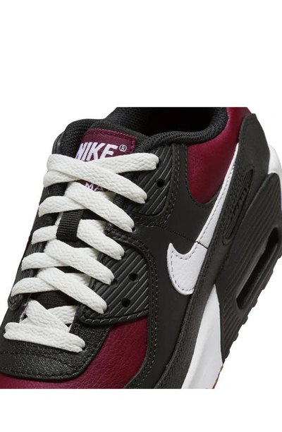 Shop Nike Kids' Air Max 90 Sneaker In Black/ White/ Red/ Light Brown