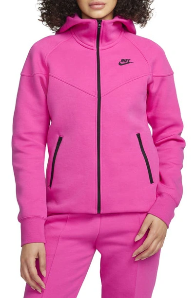 Shop Nike Sportswear Tech Fleece Windrunner Zip Hoodie In Alchemy Pink/ Black