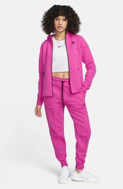 Shop Nike Sportswear Tech Fleece Windrunner Zip Hoodie In Alchemy Pink/ Black