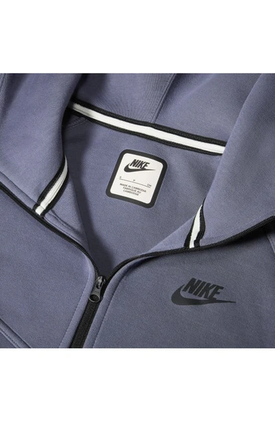 Shop Nike Sportswear Tech Fleece Windrunner Zip Hoodie In Light Carbon/black