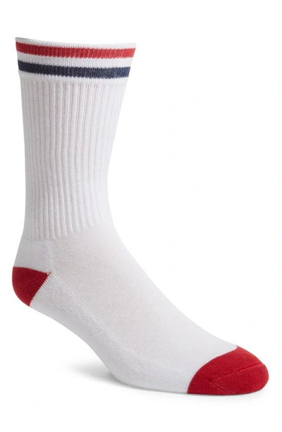 Shop American Trench Kennedy Crew Socks In Classic White