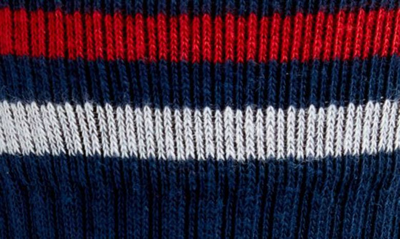 Shop American Trench Kennedy Stripe Crew Socks In Classic Navy