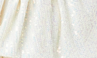 Shop Endless Rose Sequin Ruffle One-shoulder Peplum Top In Opal