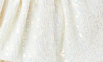 Endless Rose Women's Sequins One Shoulder Ruffle Top In Opal