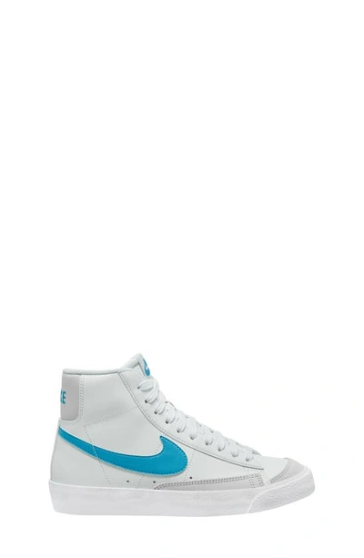 Shop Nike Kids' Blazer Mid '77 Vintage Sneaker In White/ Aquarius Blue/ Dust