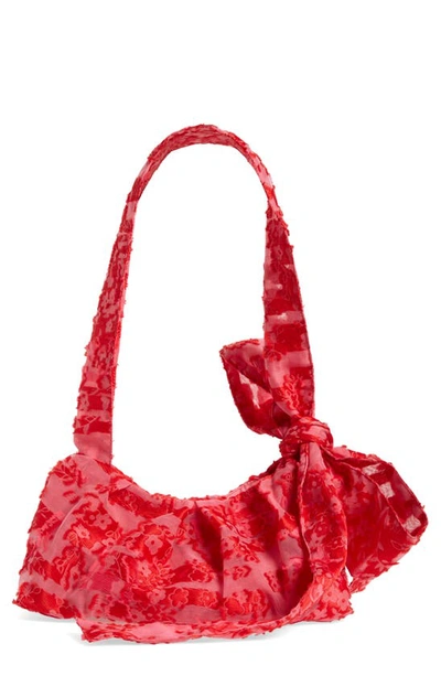 Shop Cecilie Bahnsen Vesna Fil Coupé Shoulder Bag In Magenta / Red