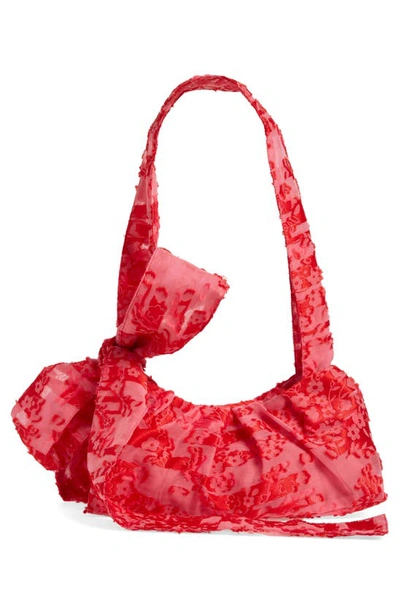 Shop Cecilie Bahnsen Vesna Fil Coupé Shoulder Bag In Magenta / Red