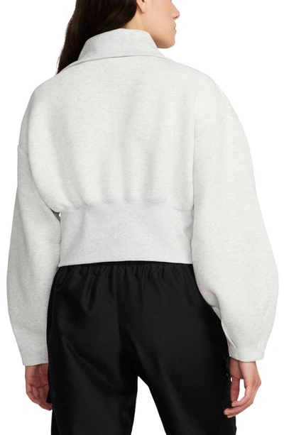 Shop Nike Sportswear Tech Fleece Loose Full Zip Track Jacket In Light Grey/ Htr/ Black