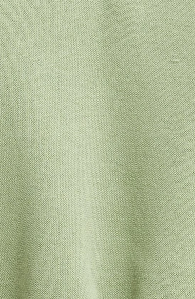 Shop Nike Sportswear Phoenix Fleece V-neck Crop Sweatshirt In Oil Green/ Black