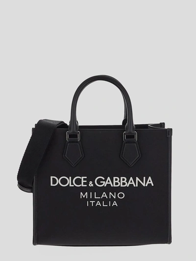 Shop Dolce & Gabbana Dolce&gabbana Shopper In Black