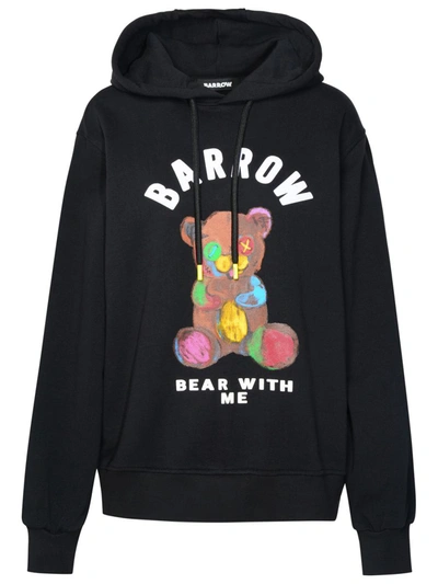 Shop Barrow Black Cotton Sweatshirt