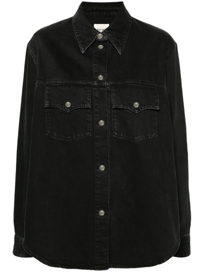 Shop Khaite The Jinn Denim Shirt - Women's - Cotton/recycled Cotton In Black