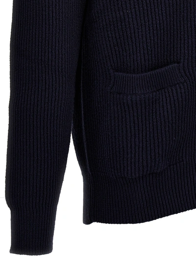 Shop Brunello Cucinelli Logo Buttons Cardigan Sweater, Cardigans Blue