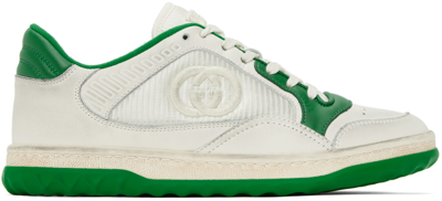 Shop Gucci Off-white & Green Mac80 Sneakers In 9148 Of.whi/n.sh/o.w