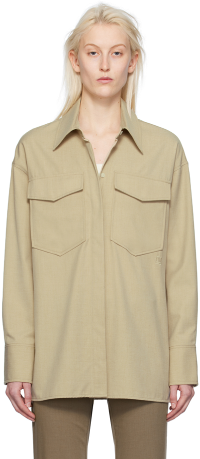 Shop Camilla And Marc Beige Arwin Shirt In L70 Pampas