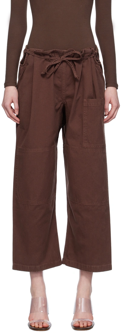 Shop Gil Rodriguez Brown 'the Lou' Lounge Pants In Chocolate